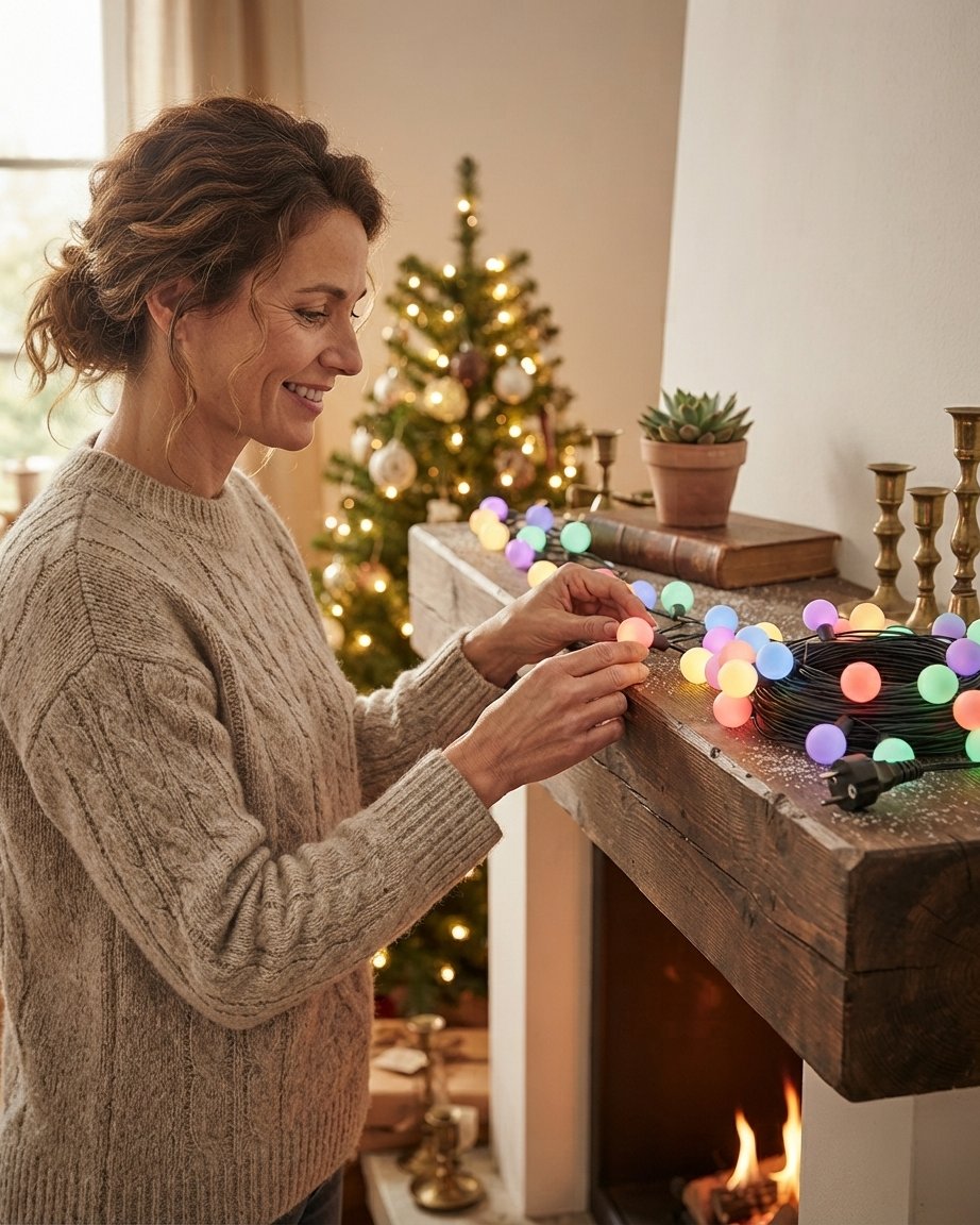 Round Ball LED String Lights, 8 Modes