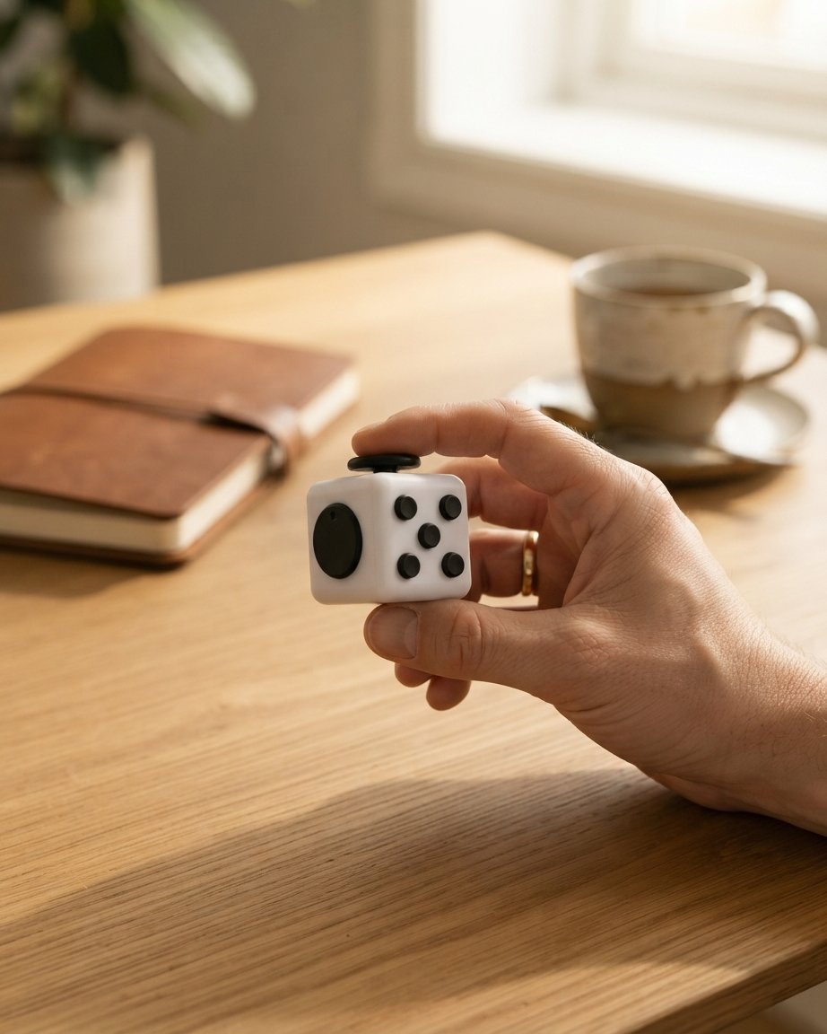 Sensory Fidget Cube with Buttons & Dial