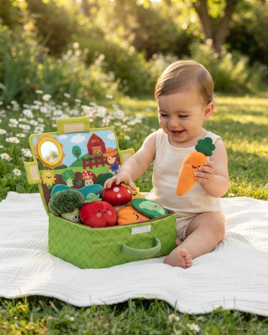Sensory Garden Play Set with Plush Veg
