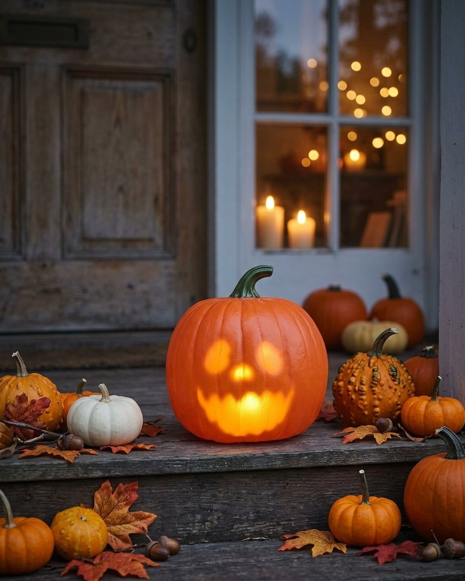 Set of 2 Animated Talking Jack O'Lantern Halloween Decorations with LED Projection