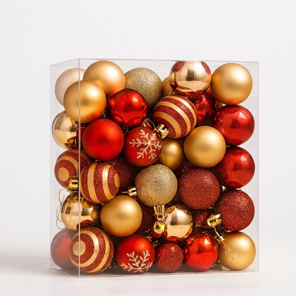 Shatterproof Christmas Baubles Set of 50