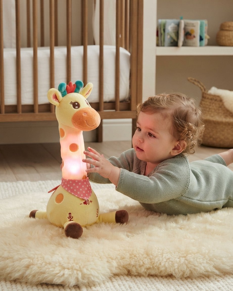 Singing Giraffe Plush Toy with Lights