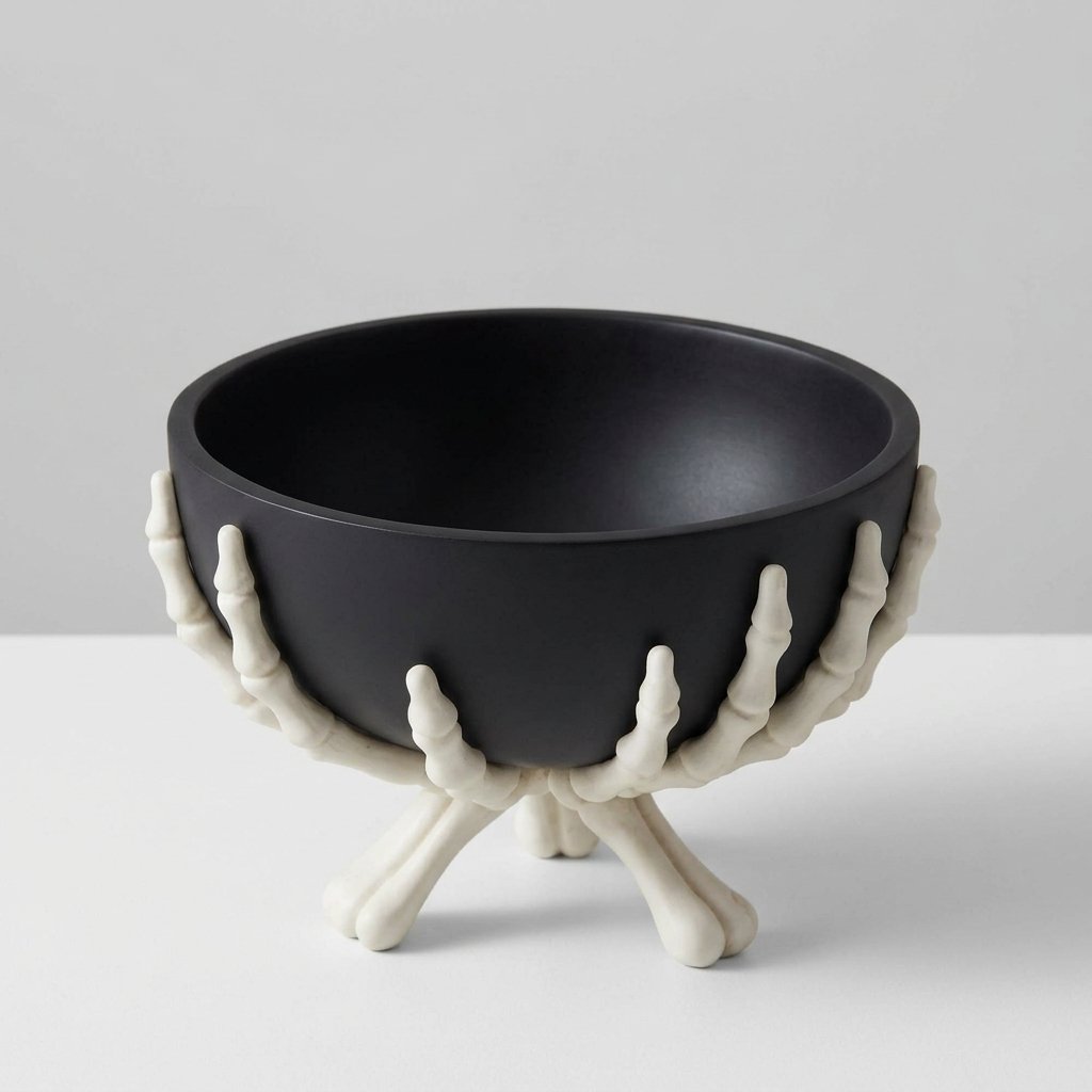 Skeleton Hands Candy Bowl with Detachable Stand