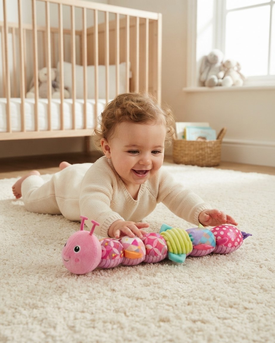 Soft Caterpillar Rattle & Musical Toy