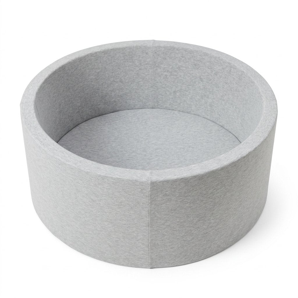 Soft Foam Ball Pit in Light Grey
