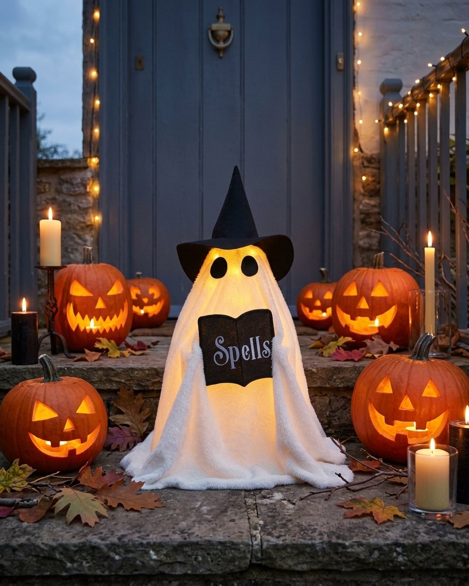 Wanda the Witch Ghost Outdoor LED Halloween Figure with 6-Hour Timer