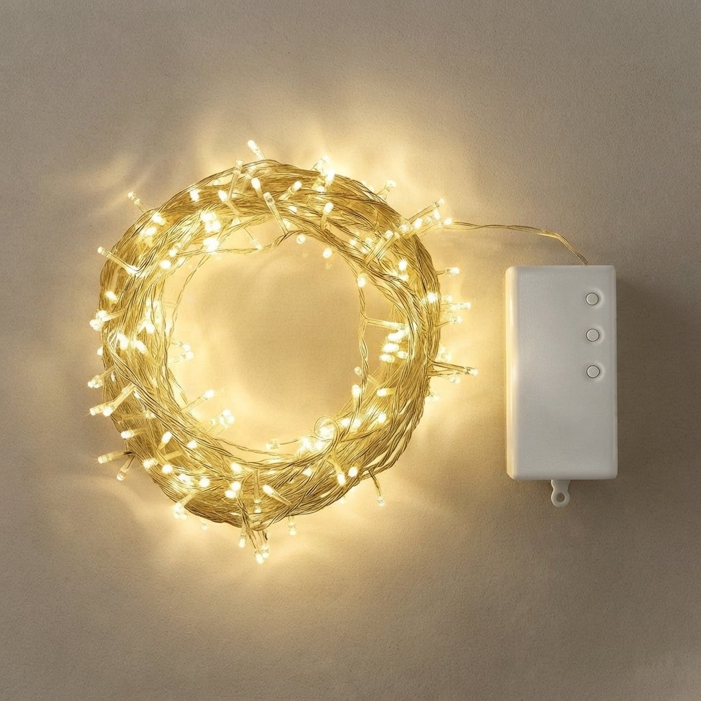Warm White LED String Lights, 200 LEDs