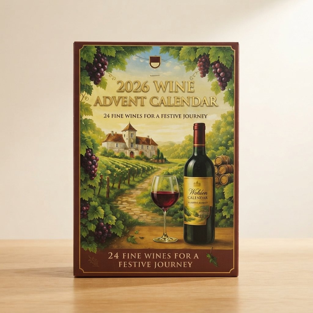 Wine Advent Calendar with 24 Doors