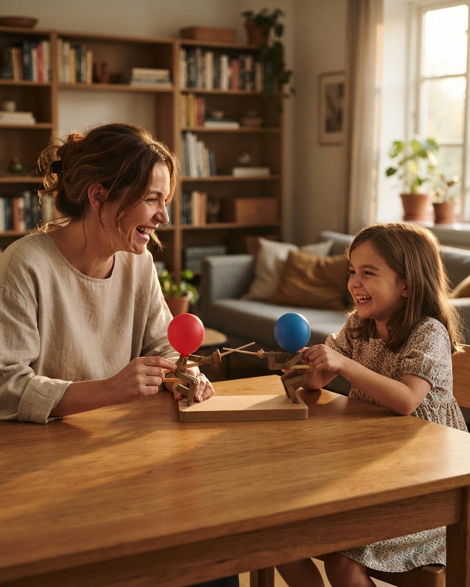 Wooden Balloon Fencing Game for Two