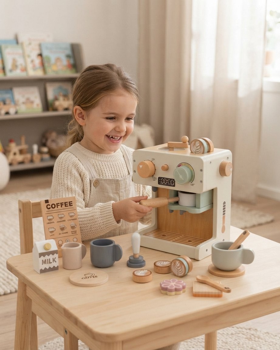 Wooden Café Play Set with Accessories