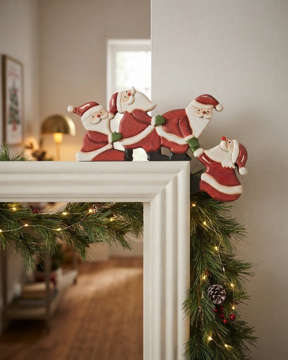 Wooden Christmas Door Frame Decoration