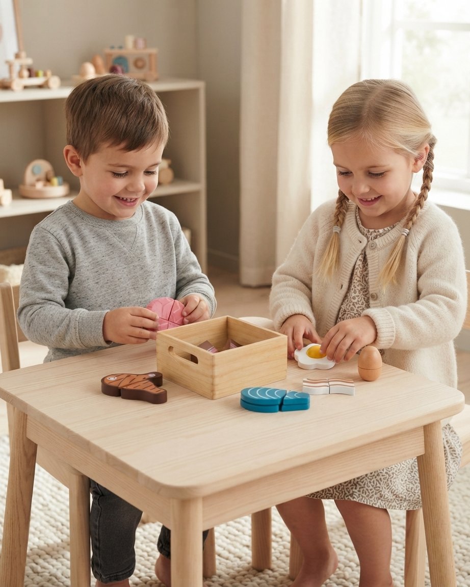 Wooden Meat & Fish Play Food Set