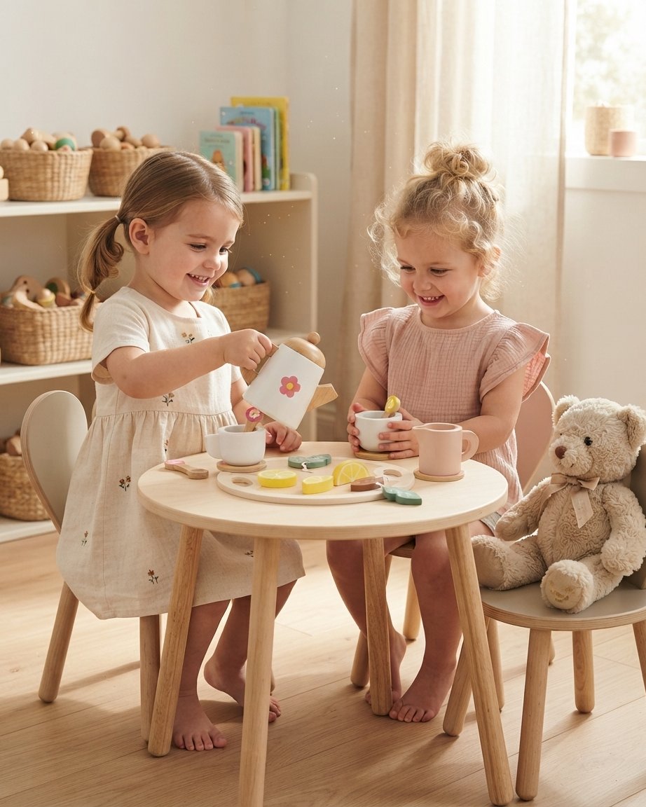 Wooden Tea Party Set for Toddlers
