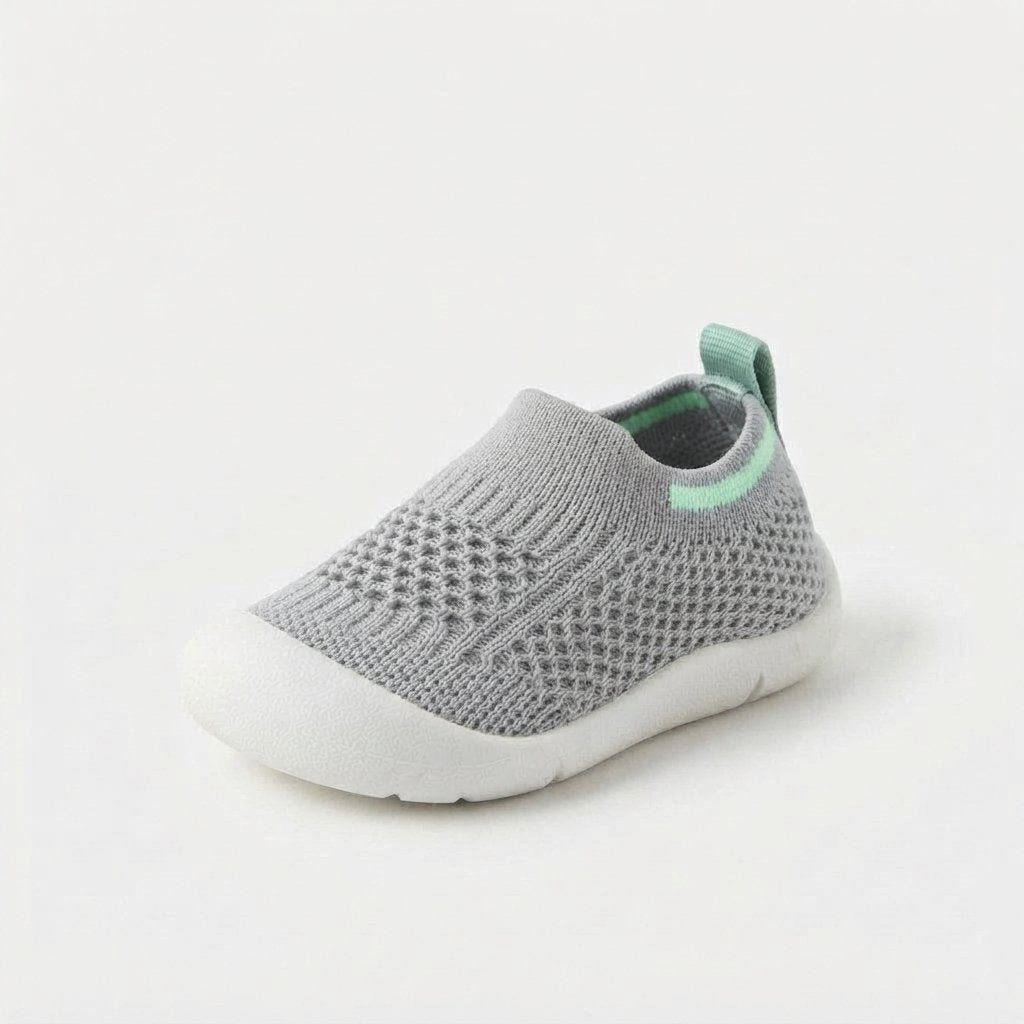 Toddler Knit Slip-On Trainers — Mint Striped