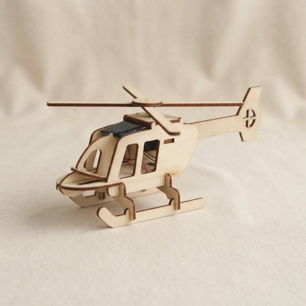Wooden Wooden Stem Build Kit for Kids Build Kit for Kids — Solar Helicopter