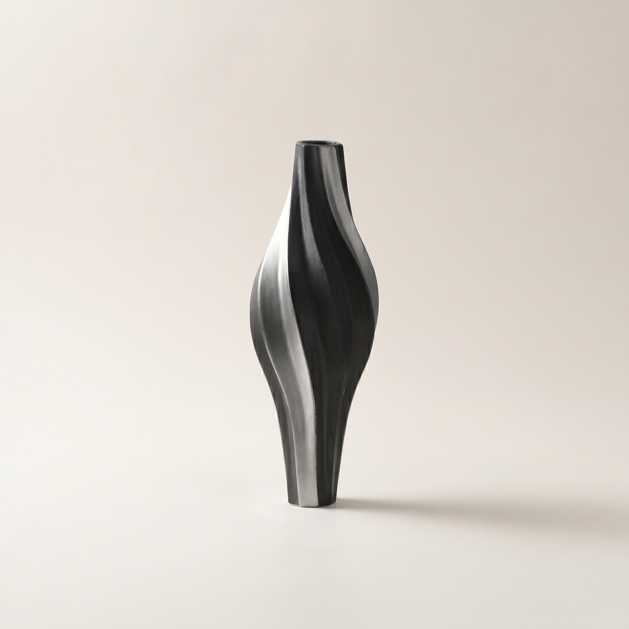 Modern Twisted Ceramic Vase for Living Room, Office & Home Décor