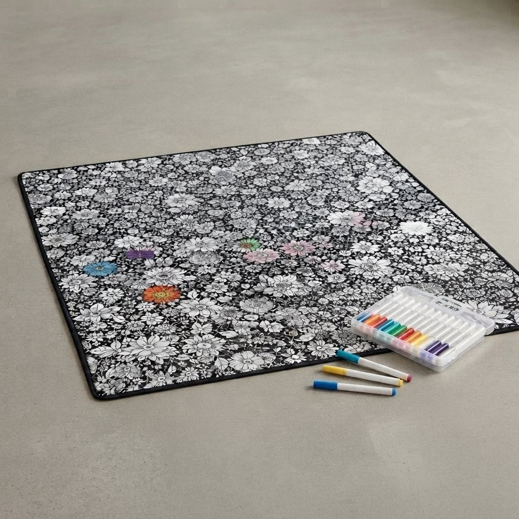 Colour-In Plush Blanket – Washable — Happy Doodle