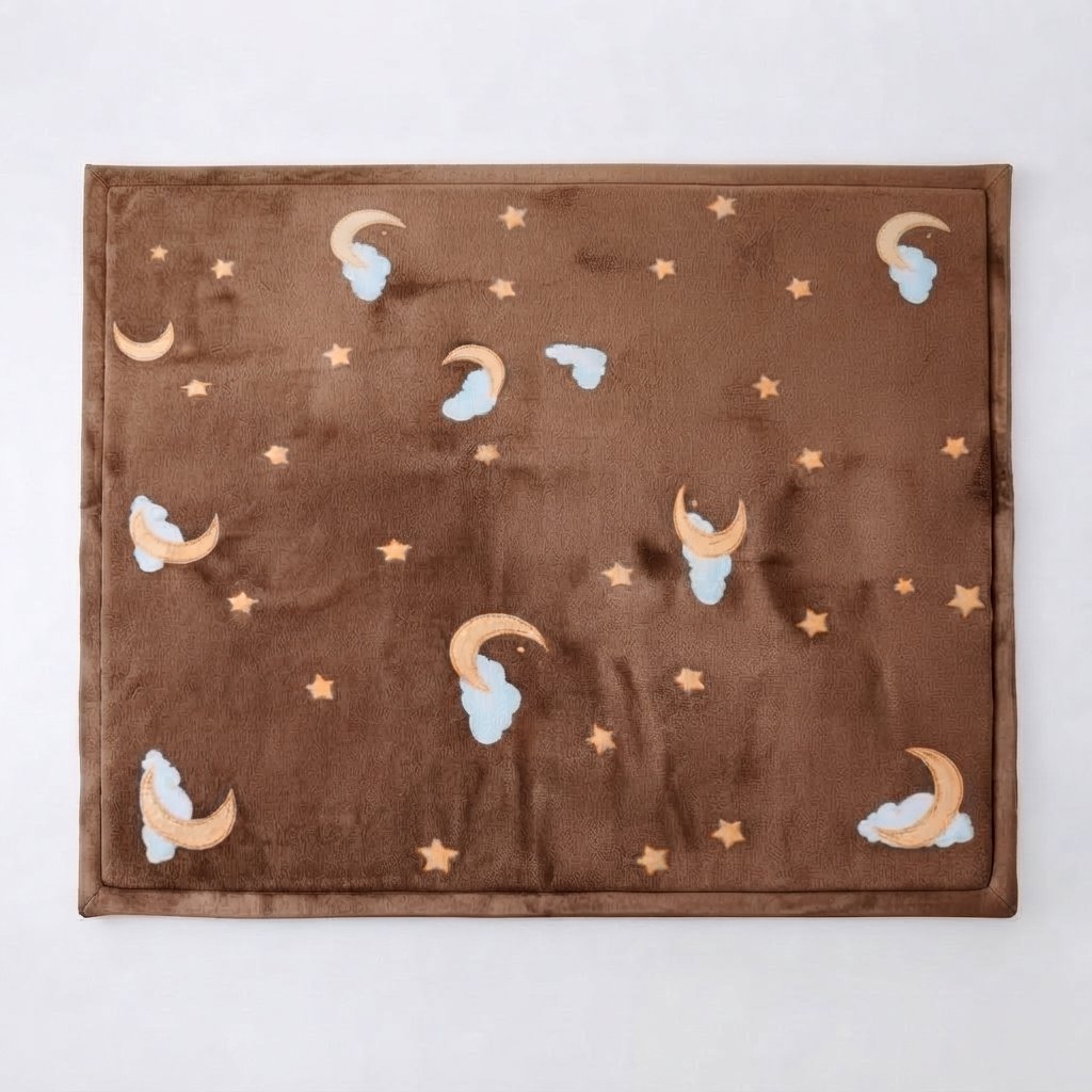 Foam Play Mat with Non-Slip Backing — Brown