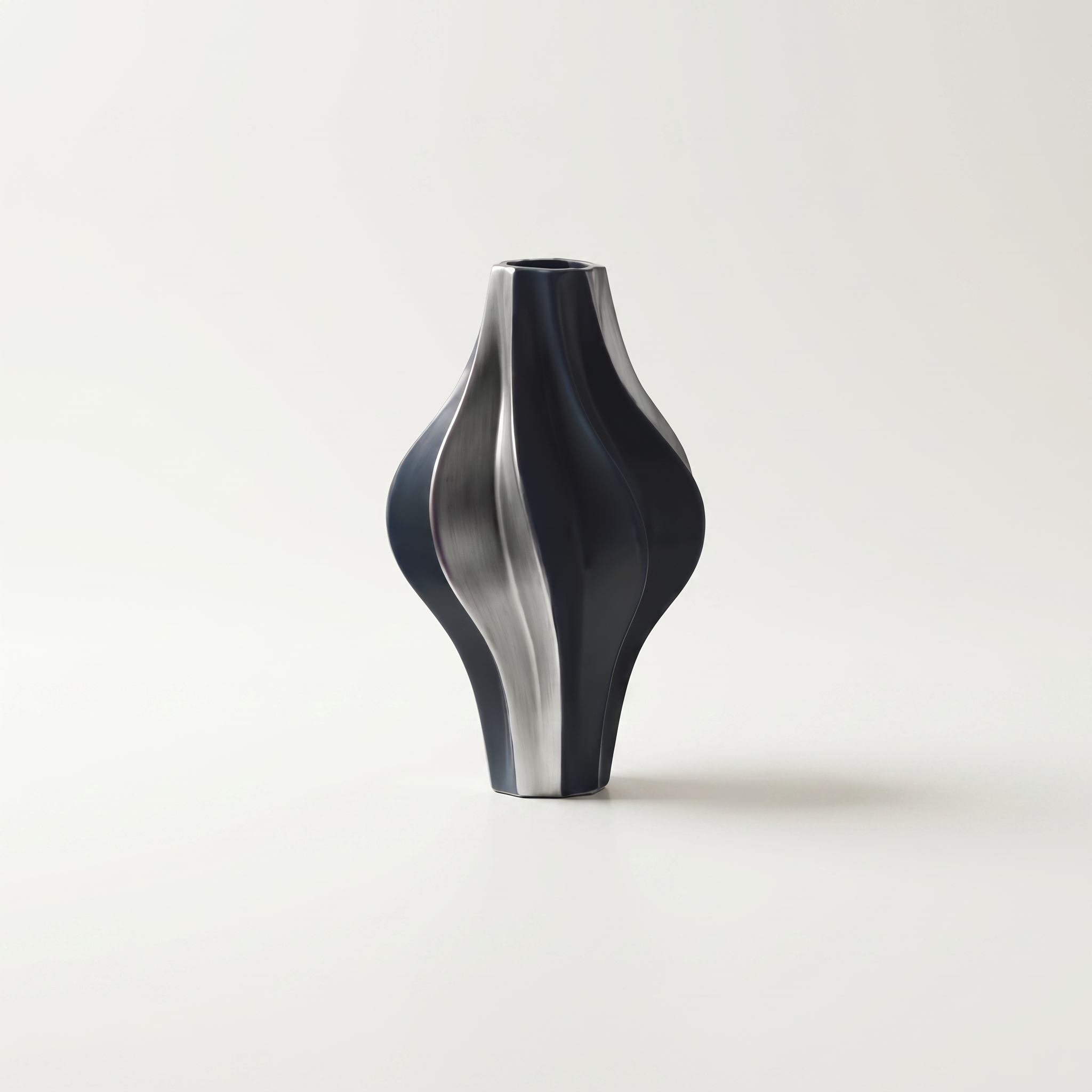 Modern Twisted Ceramic Vase for Living Room, Office & Home Décor