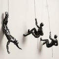 Climbing Man Wall Sculpture Set