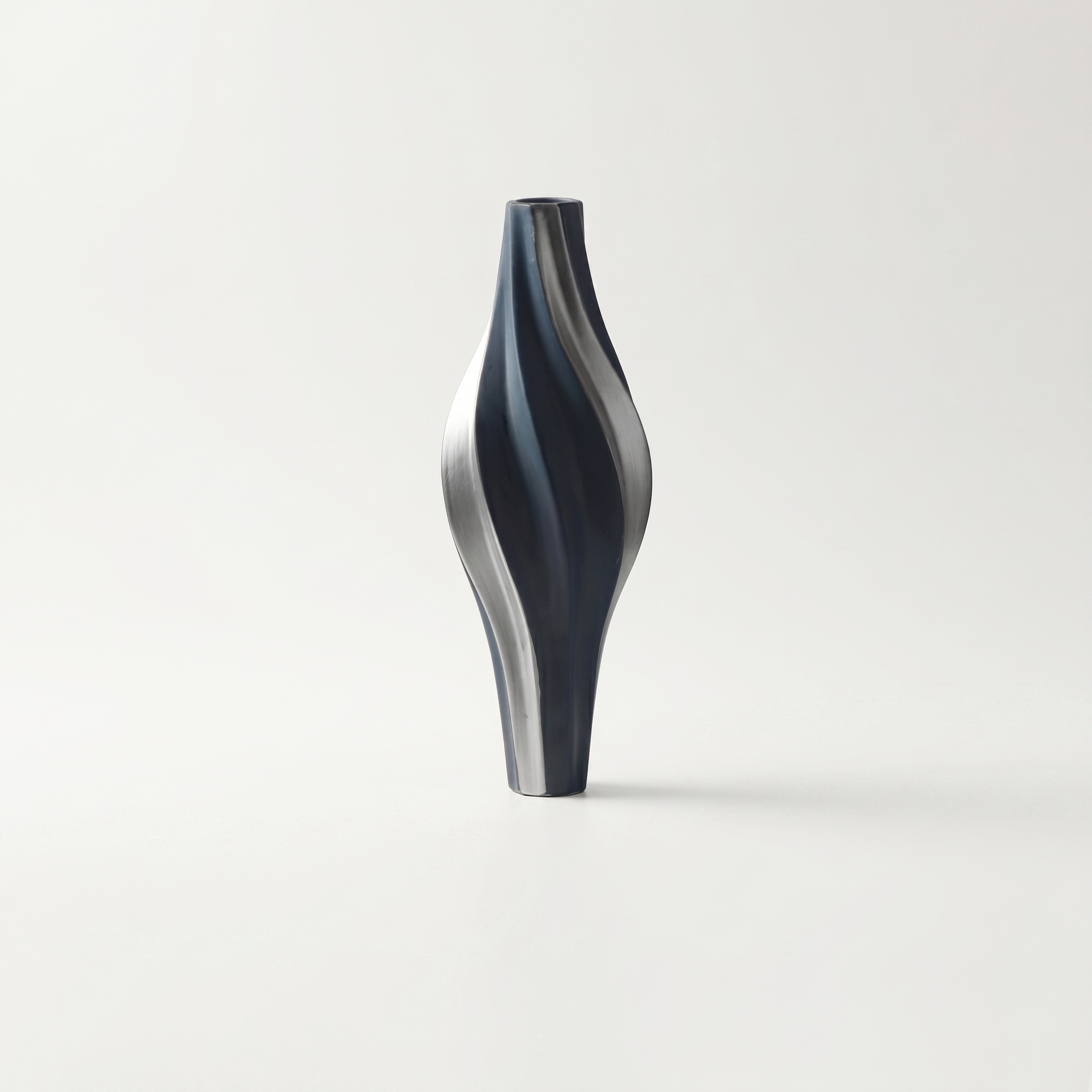 Modern Twisted Ceramic Vase for Living Room, Office & Home Décor