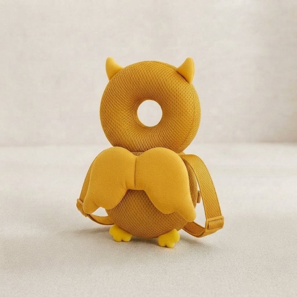 Baby Head Cushion with Adjustable Straps — Lion - No Button