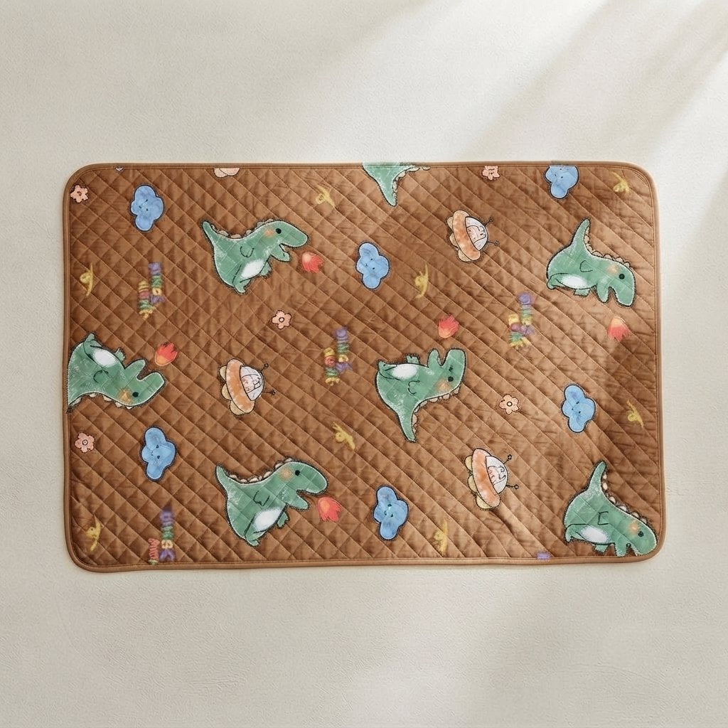 Quilted Waterproof Bed Protector Pad — Brown Box