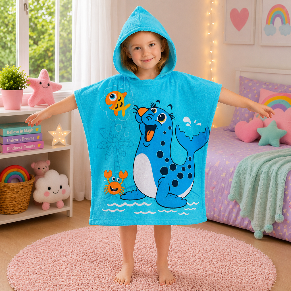 Kids Hooded Bath Towel
