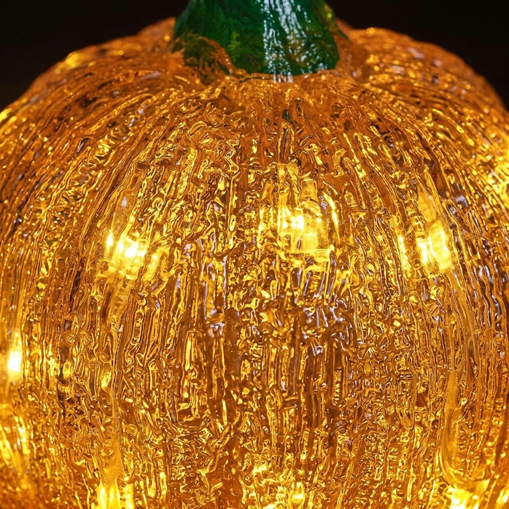 15 cm Light-Up Pumpkin Halloween Decoration with Warm White LEDs
