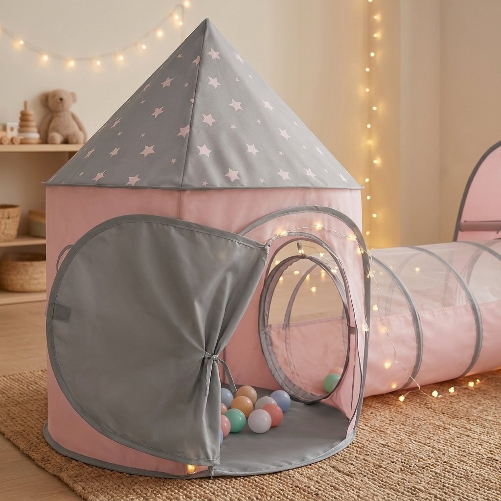 3-in-1 Play Tent, Tunnel & Ball Pit Set