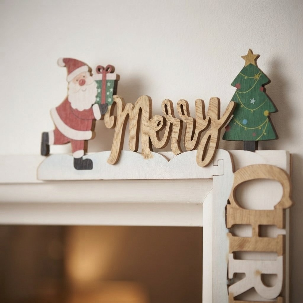 3D Wooden Santa Door Frame Sign