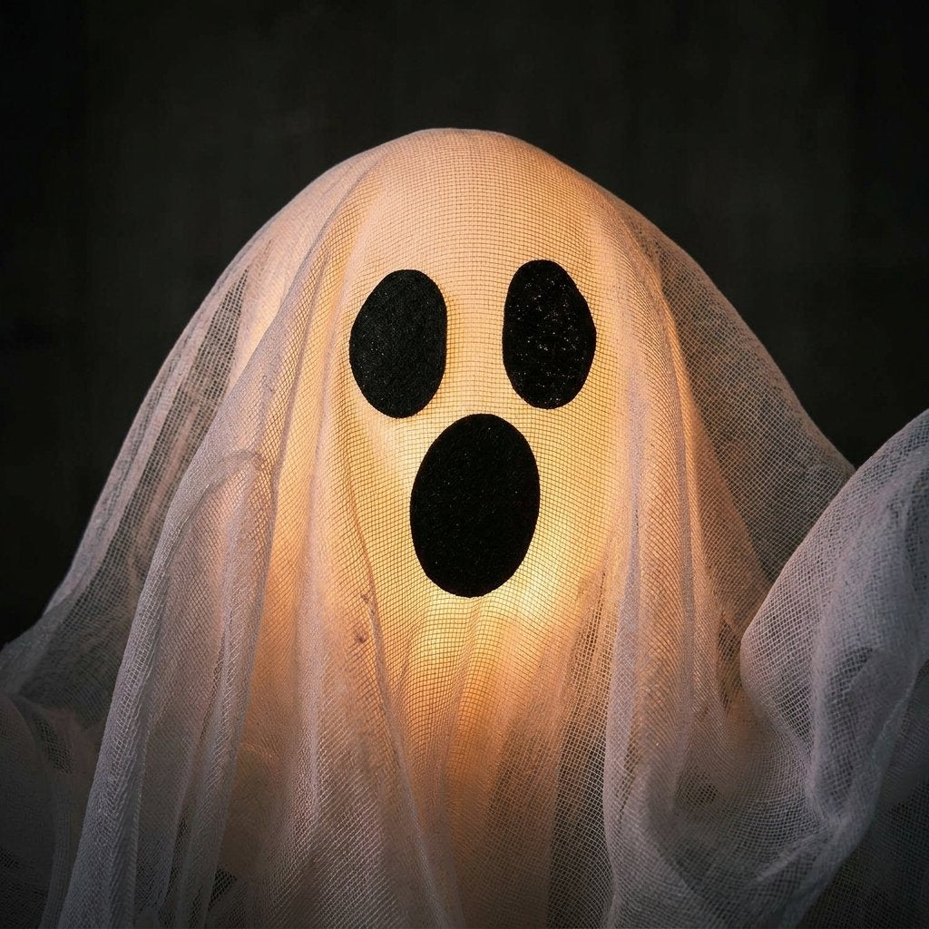 40 cm Illuminated Ghost Garden Stake Light with LED Glow and Timer