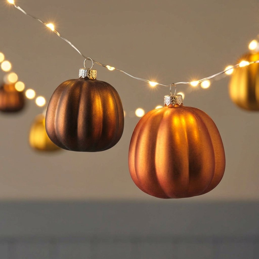 9 Metallic Pumpkin LED Micro String Lights with 6-Hour Timer