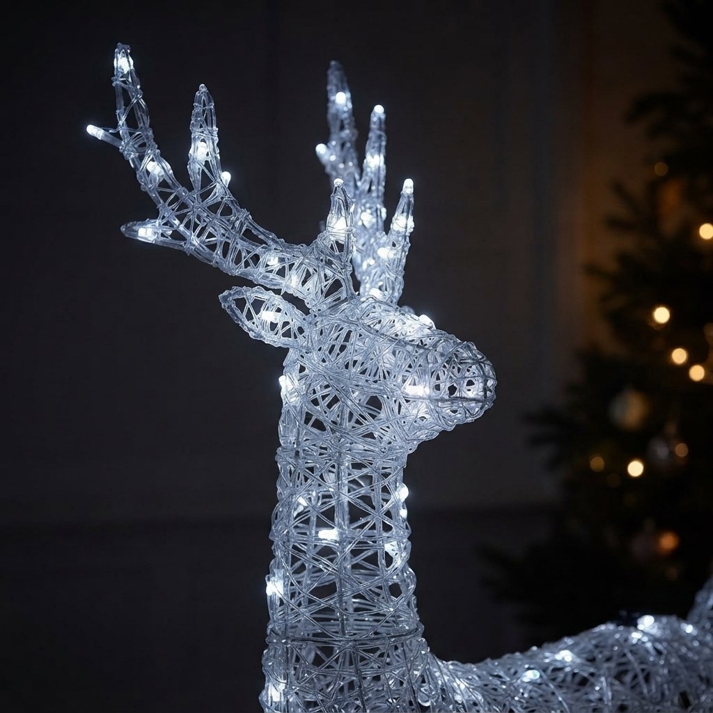 Acrylic LED Reindeer Figure, 4 ft