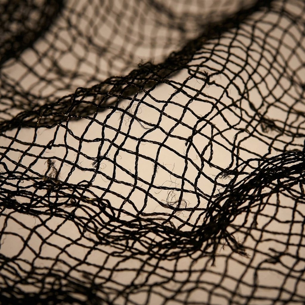 Black Mesh Creepy Cloth Halloween Fabric Decoration – Flexible, Reusable and Easy to Hang