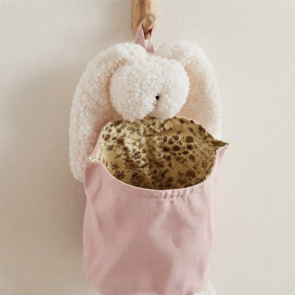 Bunny Nursery Storage Caddy with Pocket