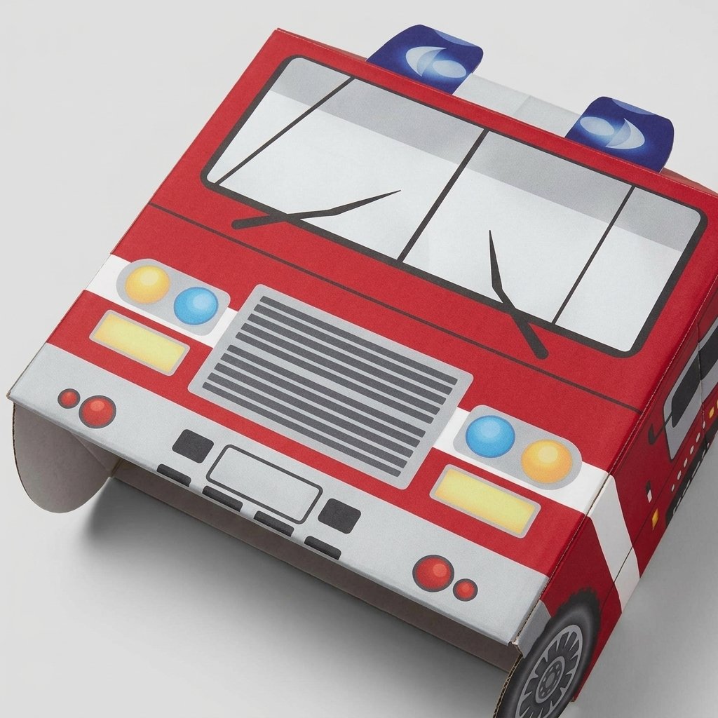 Children's Firefighter Costume Set with Fire Chief Jacket, Hat and 3D Fire Engine Backpack