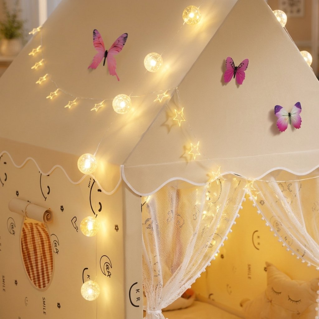 Children's Princess Play Tent with Star Lights