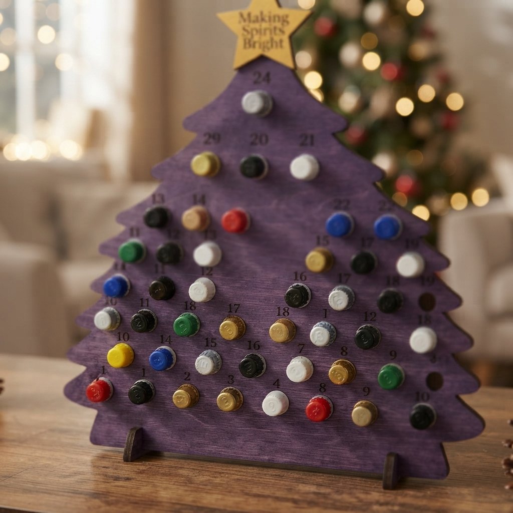 Christmas Tree Bottle Advent Calendar
