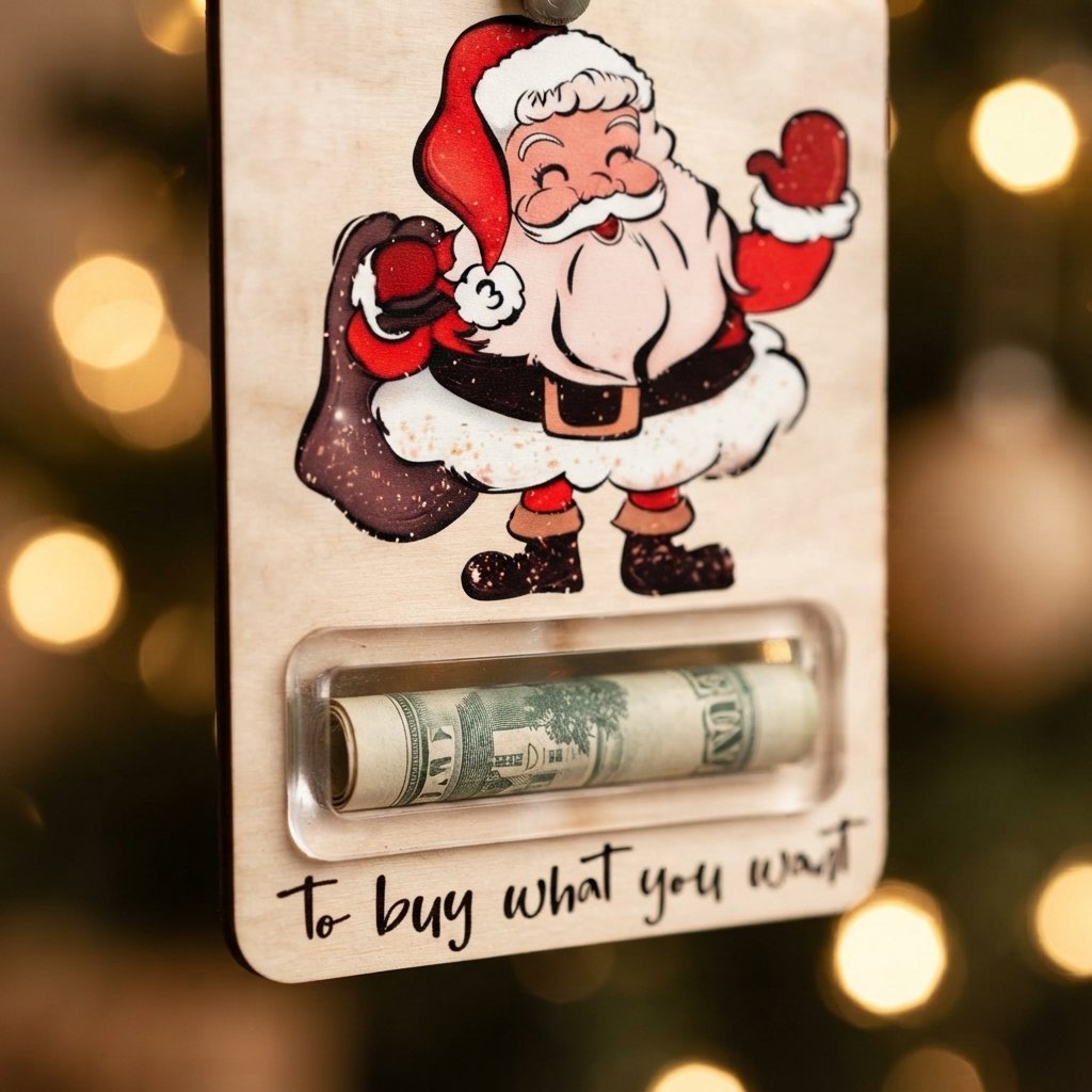 Christmas Wooden Money Gift Tag