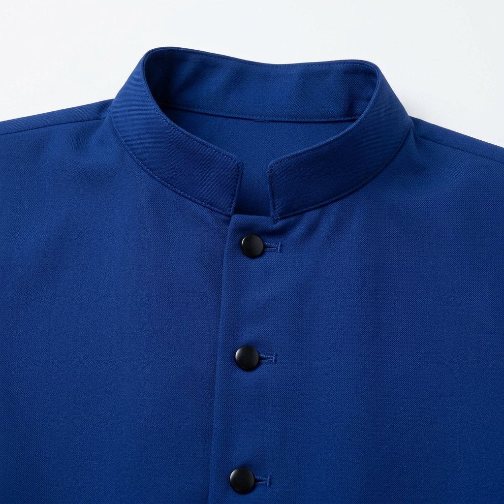 Clergy Cassock Robe with Button-Front and Band Collar – Ankle-Length Costume