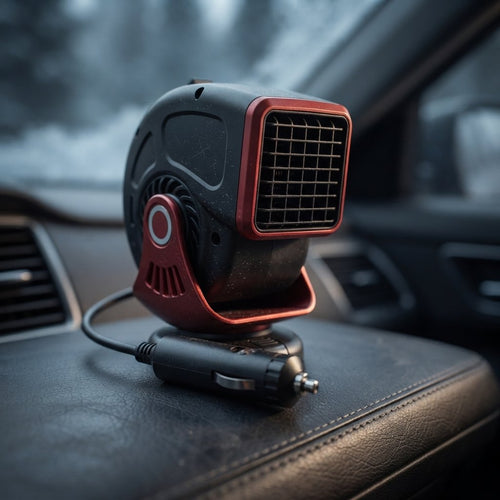 Compact Car Heater and Defogger with Multi-Directional Air