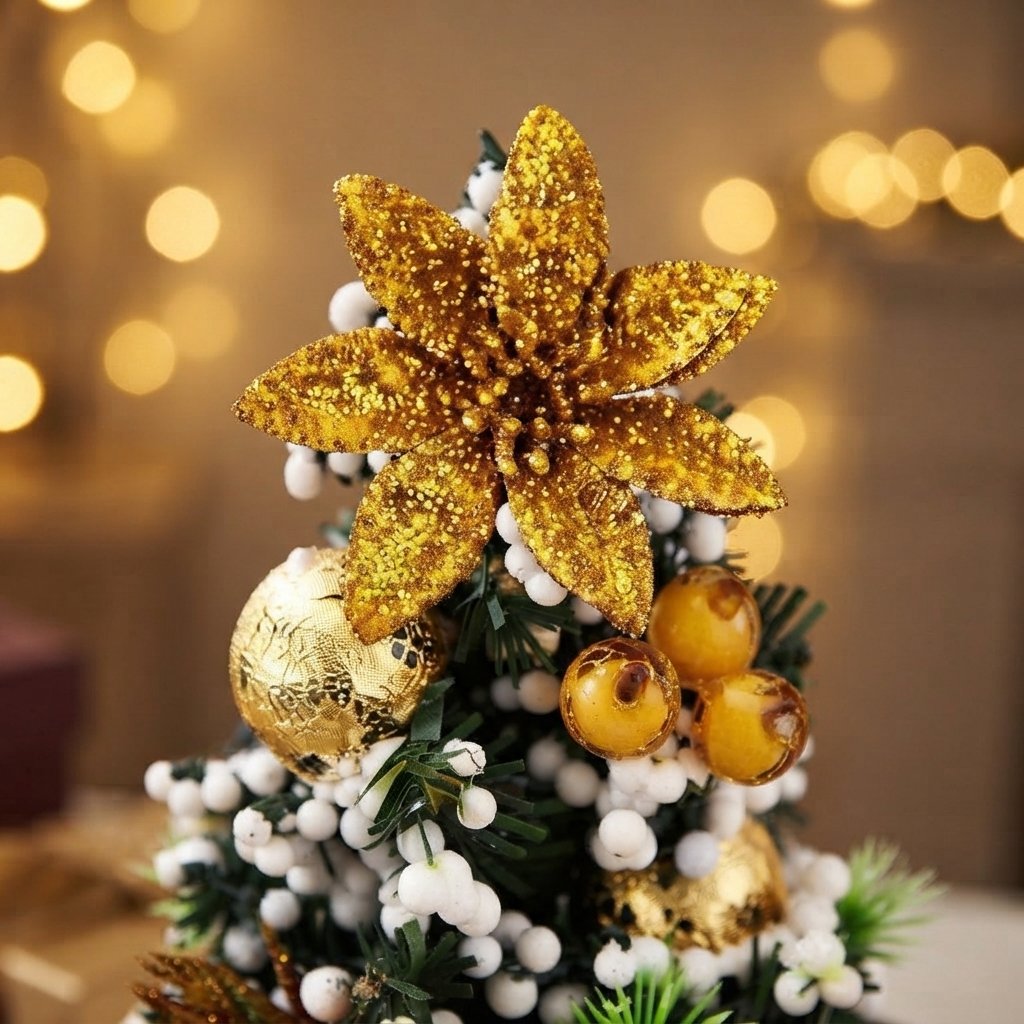 Decorated Mini Christmas Trees, Set of 3