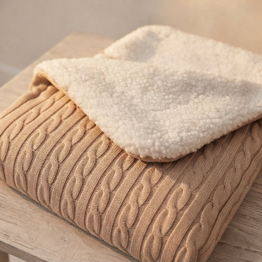 Edavate-Knit Baby Sleep Sack with Sherpa Lining