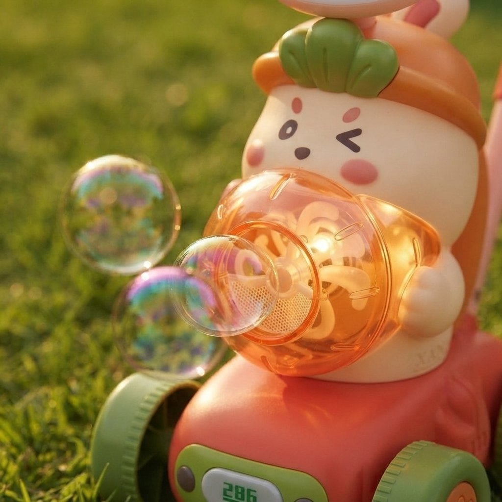 Electric Bubble Push Toy with LED Lights