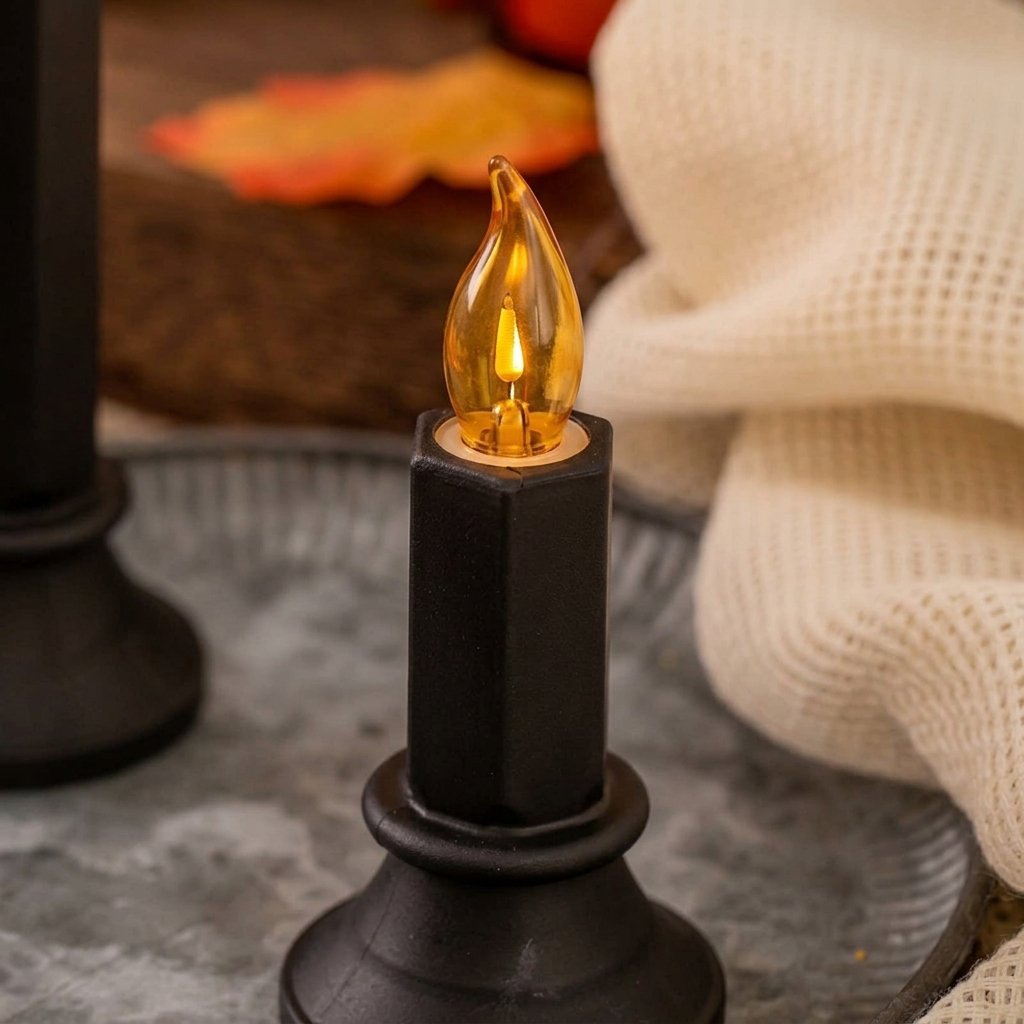Flameless LED Halloween Candle with Flickering Glow