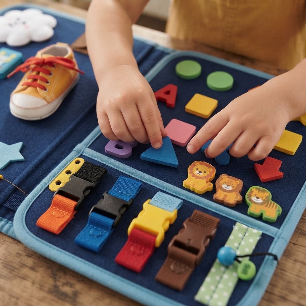 Foldable Busy Board for Toddlers