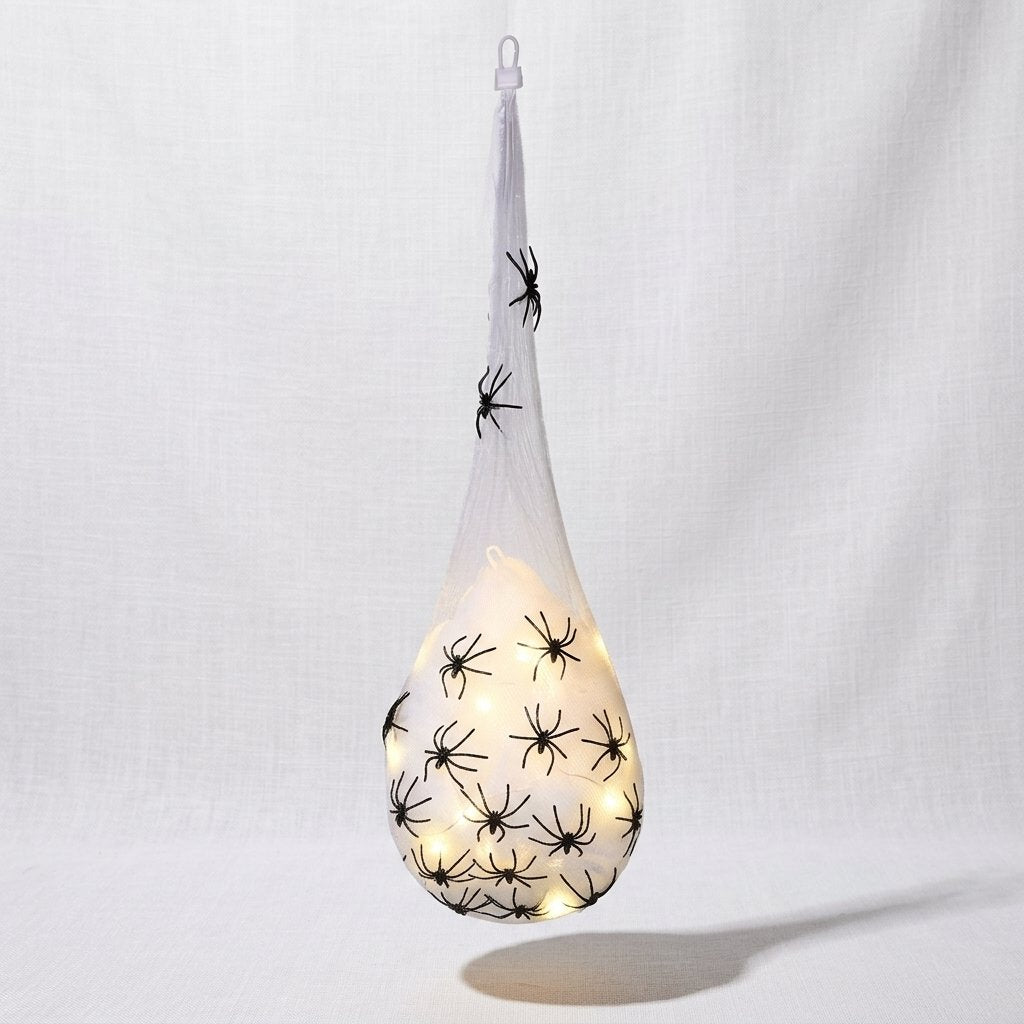 Halloween Hanging Spider Egg Sacs with LED Glow