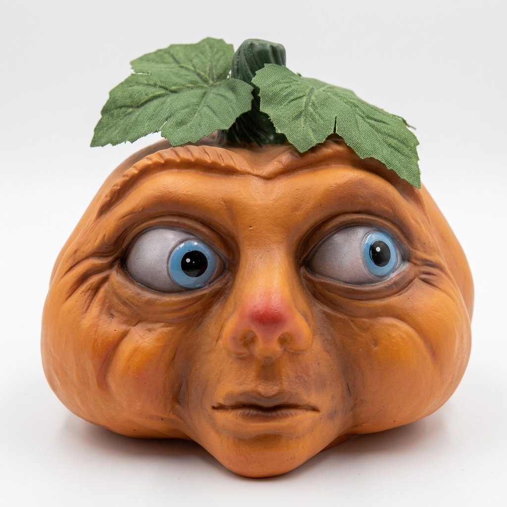Hand-Painted Resin Pumpkin Figurines with Expressive Faces – Halloween Decorations