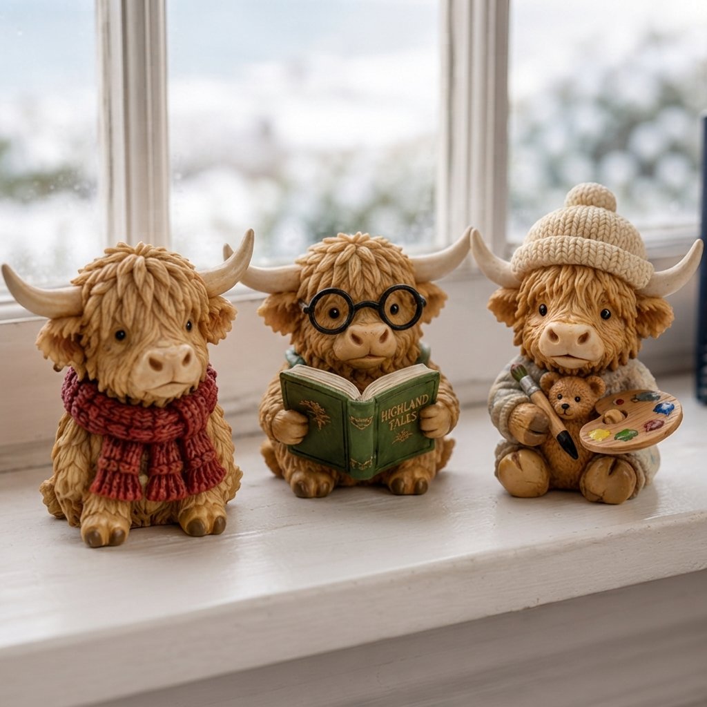 Highland Cow Advent Calendar – 24 Figures